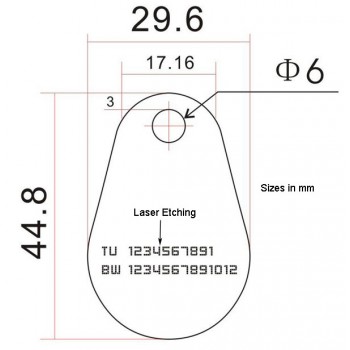NFC FOB55 Key Fob Ultralight Chip 100 pack